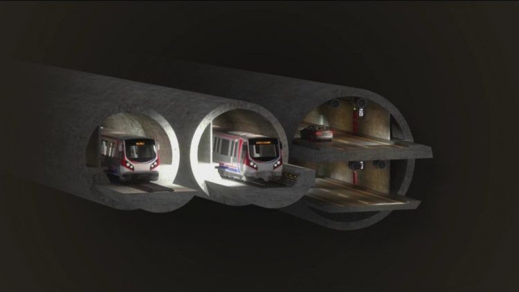 İstanbul Tüneli projesi 3 Katlı
