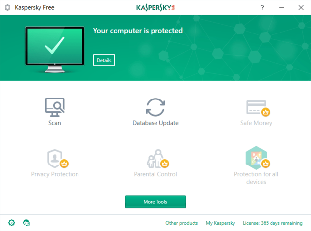 Kaspersky ücretsiz kullanılıyor mu?