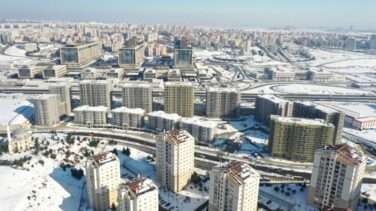 Başakşehir’de Kar Yağışı Sonrası Havadan