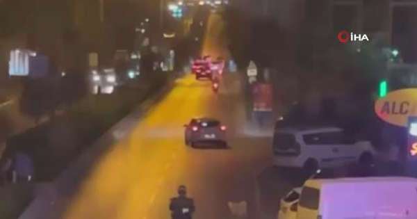 Başakşehir’de drift yapan zanlı, polis ekiplerince yakalandı