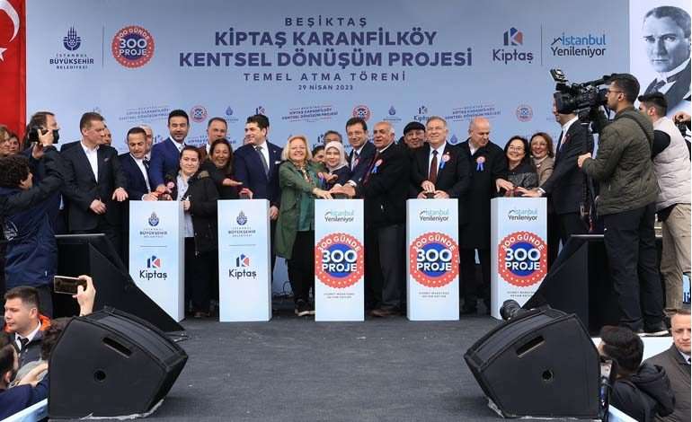 Kiptaş Karanfilköy Kentsel Dönüşüm Projesinde Teme Atma Töreni Yapıldı